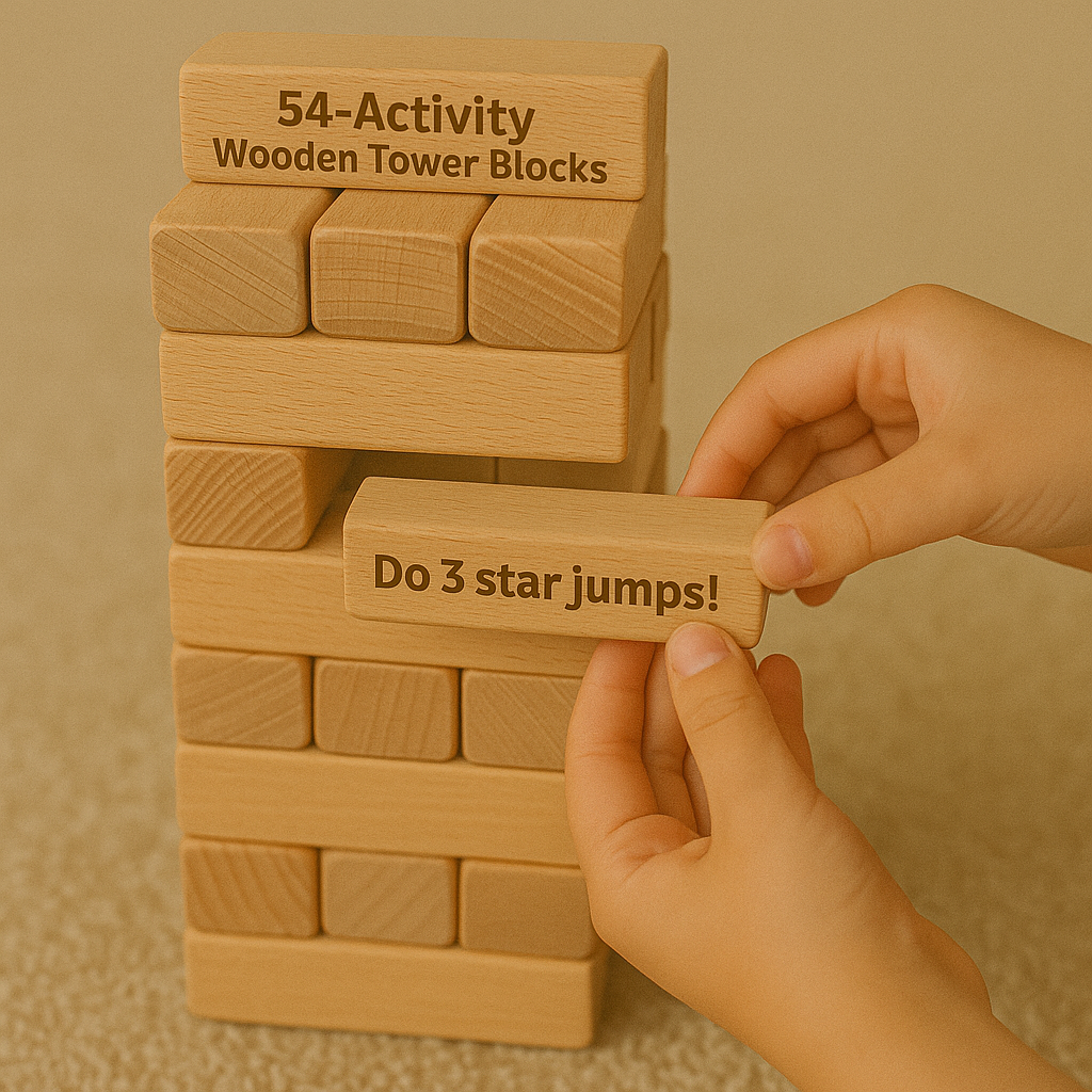 How Our 54-Activity Wooden Tower Blocks Boost Physical & Mental Development