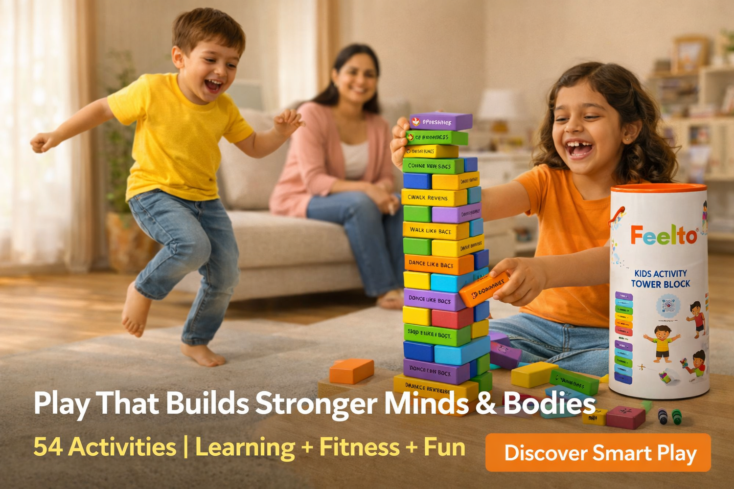 How Our 54-Activity Wooden Tower Blocks Boost Physical & Mental Development