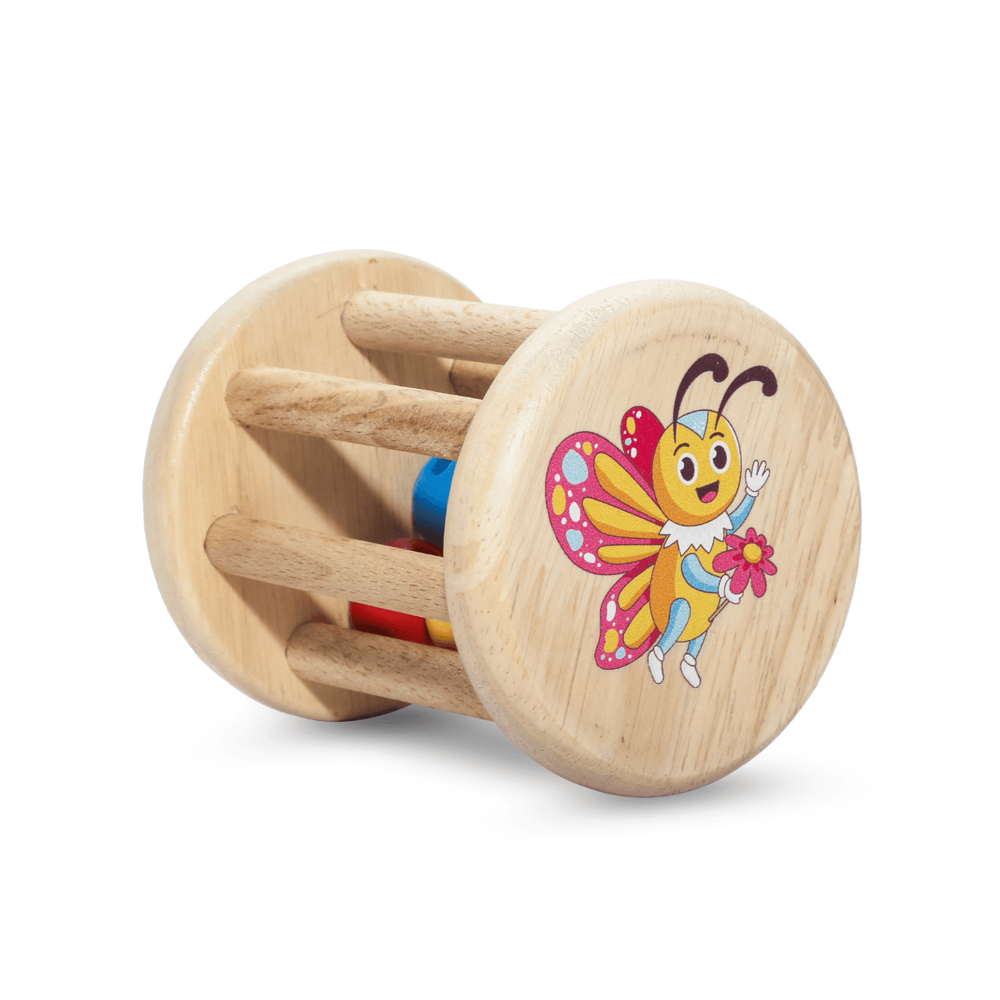 Toy Eco-Friendly Wooden Tic Tac Rattle for Infants & Toddlers