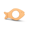 Toy Fish Teether for 6-12 Month Infants | Safe Wooden Baby Teether