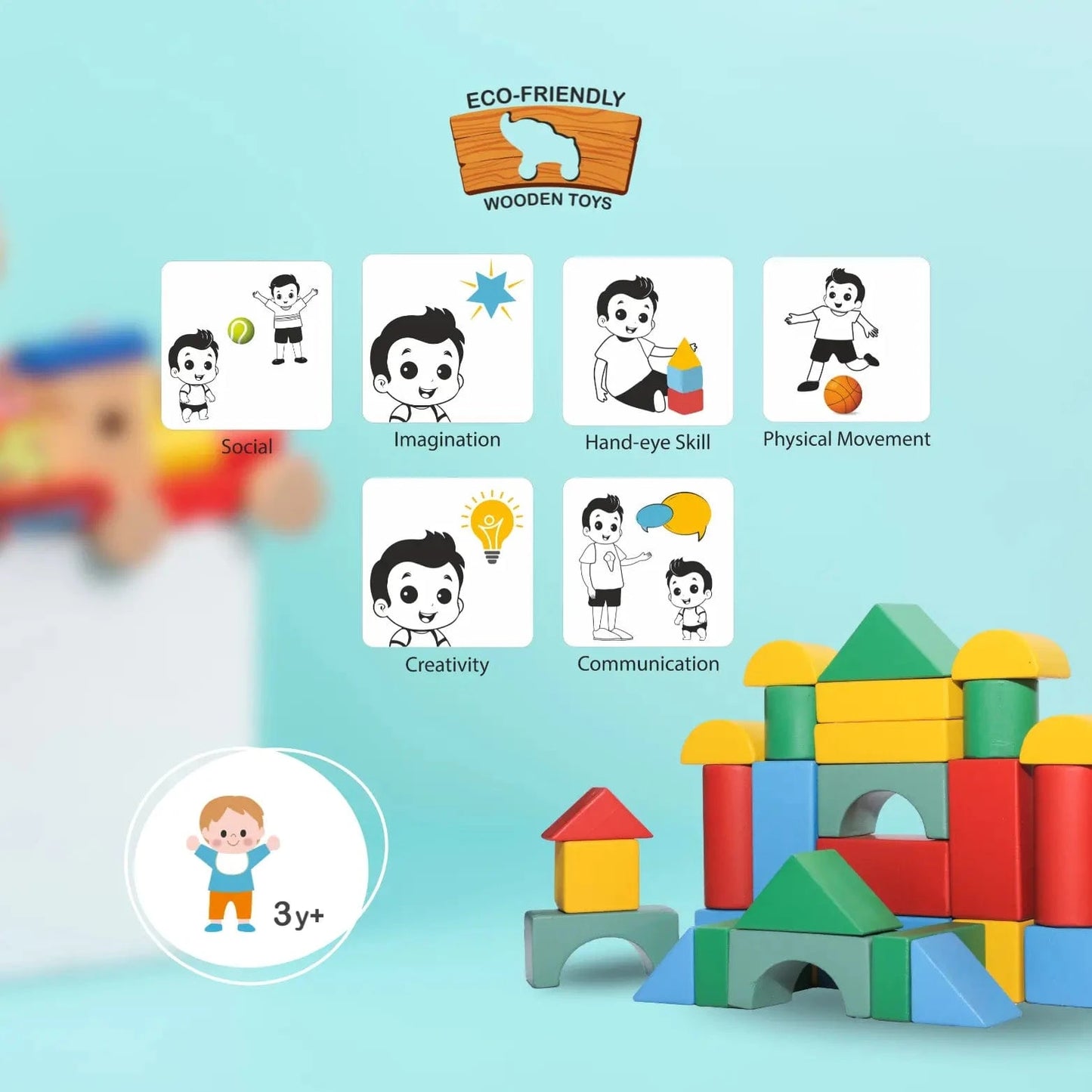 Toy Eco-Friendly 32-piece Building Block Set for kid