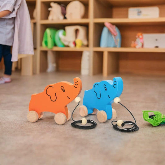 Toy Wooden Pull Along - Elephant toy for kid