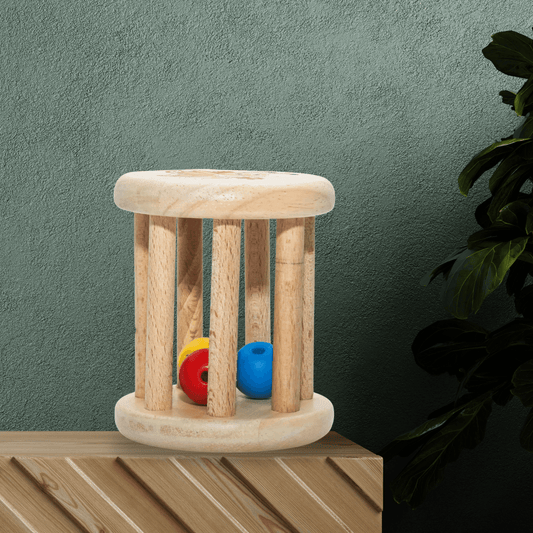 Toy Eco-Friendly Wooden Tic Tac Rattle for Infants & Toddlers